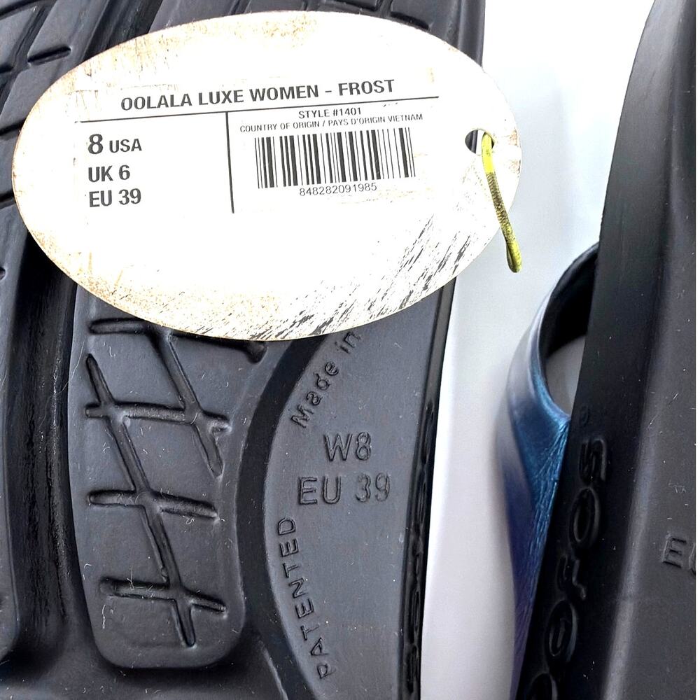 OOFOS Women's Frost OOlala Luxe Flip Flop Slippers Size 8 - Picture 8 of 10